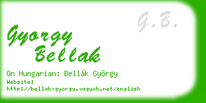 gyorgy bellak business card